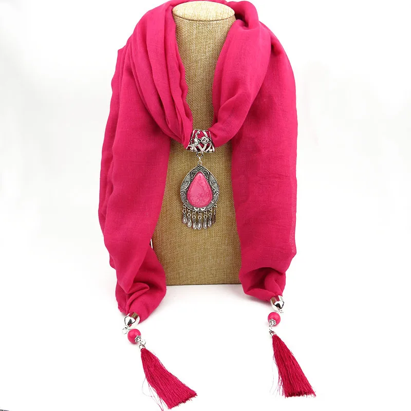 Модные ожерелья для женщин 2020 мягкая шаль с кисточками шарфы из полиэстера