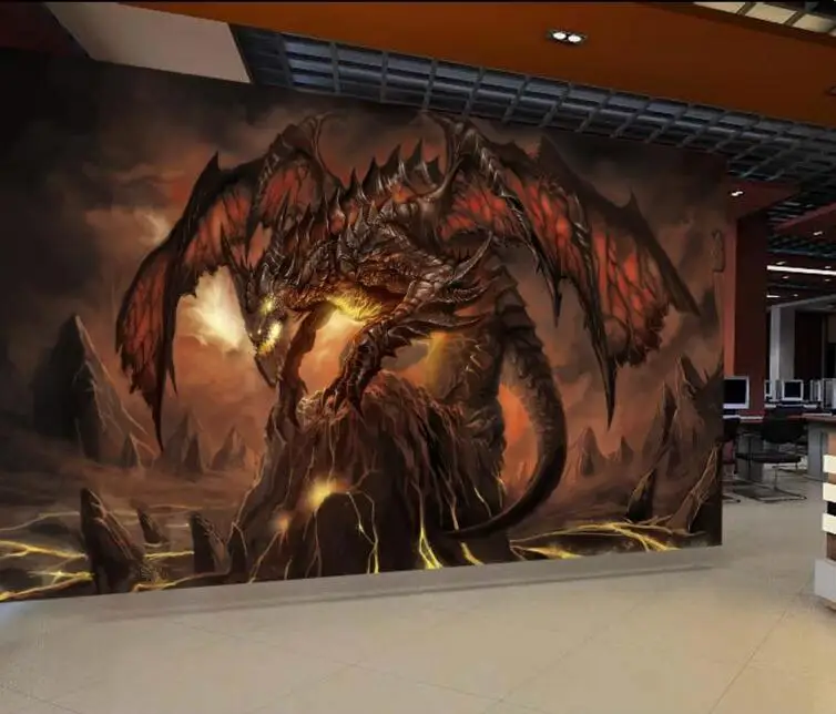 Beibehang игры World Warcraft Дракон обои на заказ Фреска шелковая ткань фото настенные фрески обои papel де parede para кварто