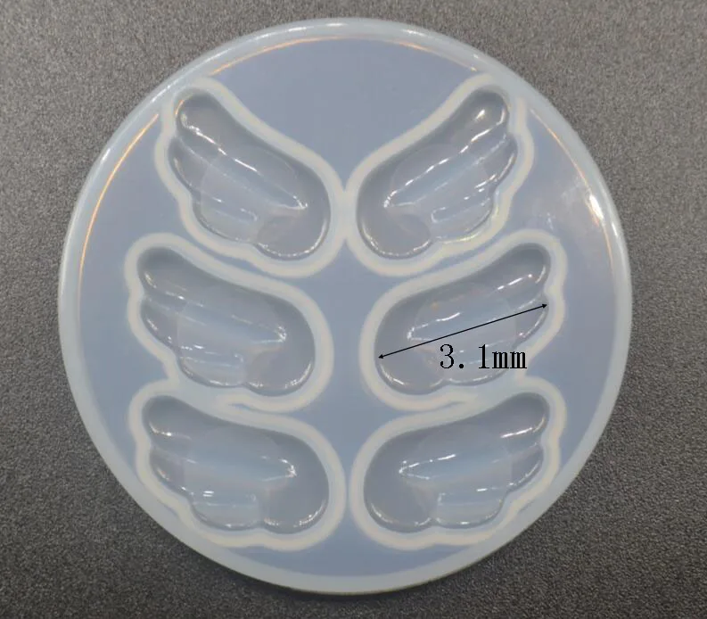 1pc=6pc Angel Wing DIY Jewelry Crystal UV Epoxy Resin Mold Pendant Translucent Molds Silicone Mould Mobile Phone Decoration Tool | Украшения