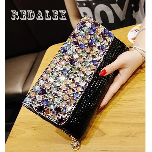 Простые Модные со стразами С кристалалми и плечо-рука сумка женская | Багаж сумки