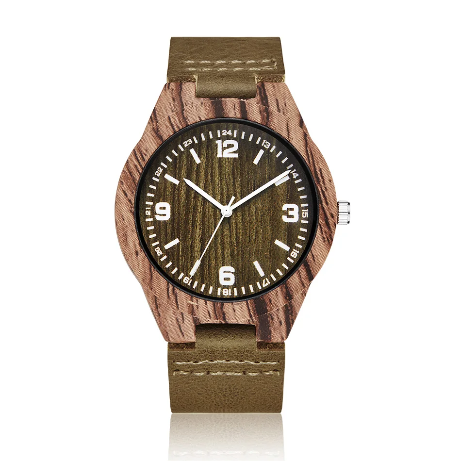 

Quartz Watch Men Wooden Watches 2020 Bamboo Modern Wristwatch Analog Imitation Wood Fashion Soft Leather Creative Birthday Gifts