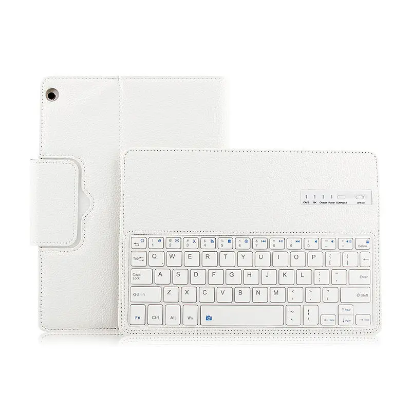 Чехол для huawei Mediapad M3 lite 10 BAH-W09 AL00 10," планшетный ПК беспроводной Bluetooth keyboa защитный чехол из искусственной кожи - Цвет: white