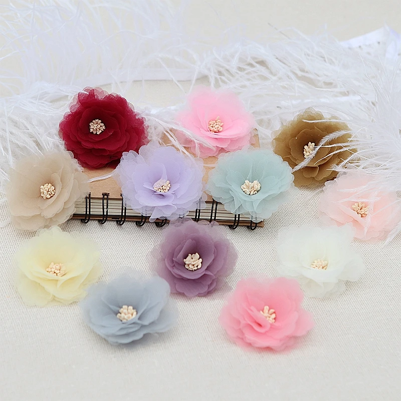 Новинка 4 шт./лот кружевная отделка аппликация ткань свадебное платье Цветы