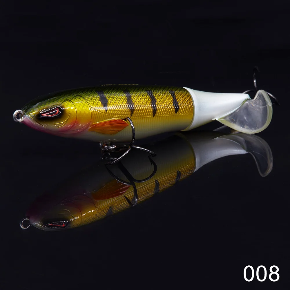 008 Hunthouse Whopper Plopper 90 мм 130 мм крючки происхождения вращающийся воблер окунь пропеллер твердая приманка плавающая приманка Whopper Поппер 9 см 13 см - Цвет: 008