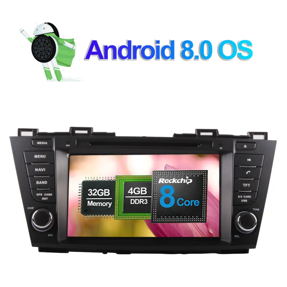 8 дюймовый автомобильный радиоприемник 4 Гб ОЗУ Android 0 Octa Core для Mazda 5/Premacy 2010 DVD