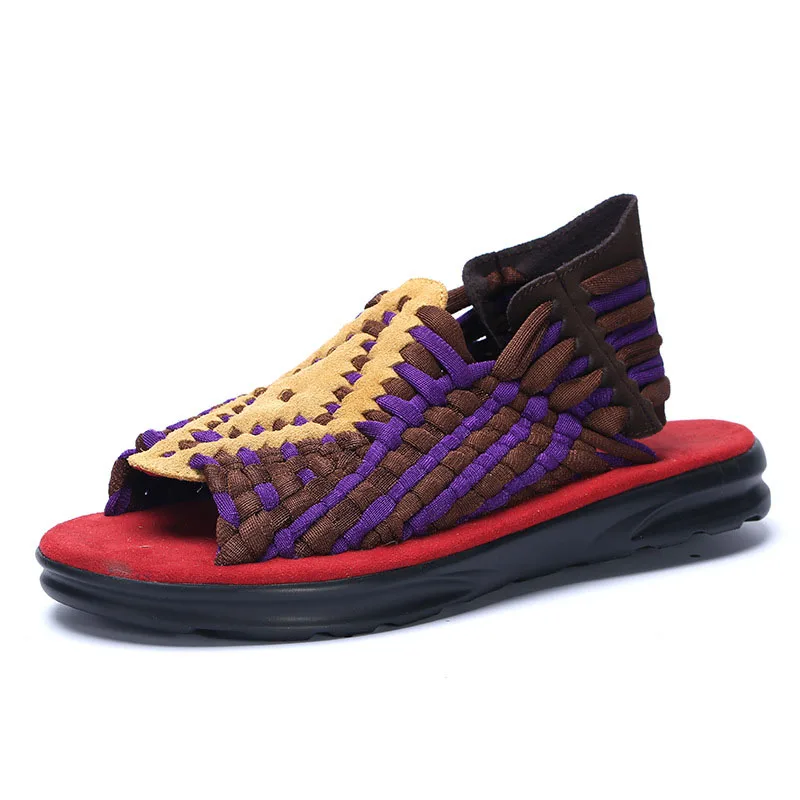 Summer Sandals Men Women Trend Casual Shoes Personality Roman Baotou Beach Soft Vottom Weave SandalS | Обувь