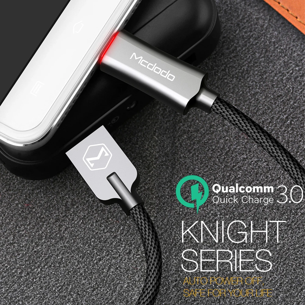 Mcdodo Micro USB кабель QC3.0 быстрой зарядки нейлоновый usb для и синхронизации данных Samsung