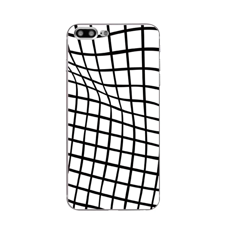 DIY For Apple iPhone 7 / 8 Plus X Phone Case 5C 5S SE 10 Shell Soft TPU 6 6S Cover Geometry Striped |