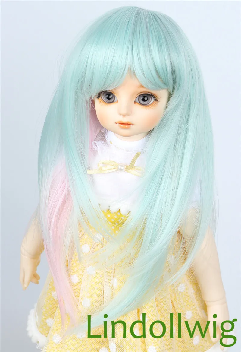 1/3 BJD парик pulгуб DD SD LUT Dollfie градиент высокая температура 8 9 дюймов длинный