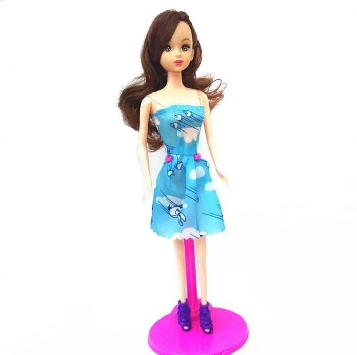 1шт. Пластиковый велосипед + 1шт. Детская тележка + 6 пар обуви для Барби + 7 предметов кухонной утвари в подарок для девочек.