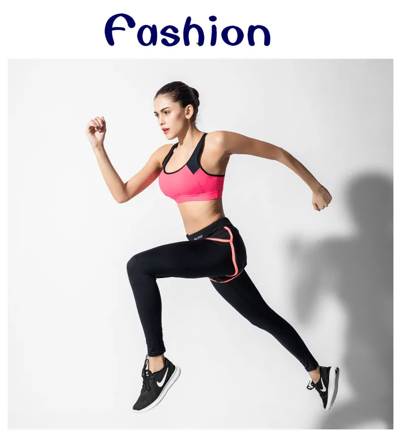 2018 Professional Women Absorb Sweat Top Athletic Vest Running Gym Fitness Sports Bra Unique Back Rims Wireless | Спорт и