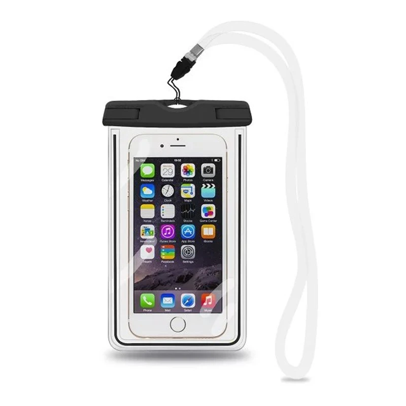 Водонепроницаемый мешок с световой подводный чехол телефон case для iphone 5 5s se 6 6s