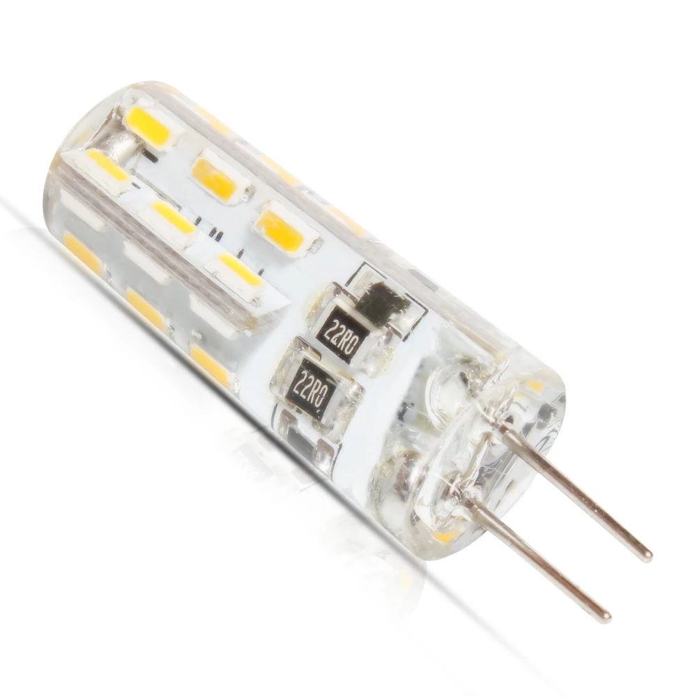 4 шт. в упаковке G4 светодиодный светильник лампы 24 3014SMD энергосберегающие 3 Вт AC/DC