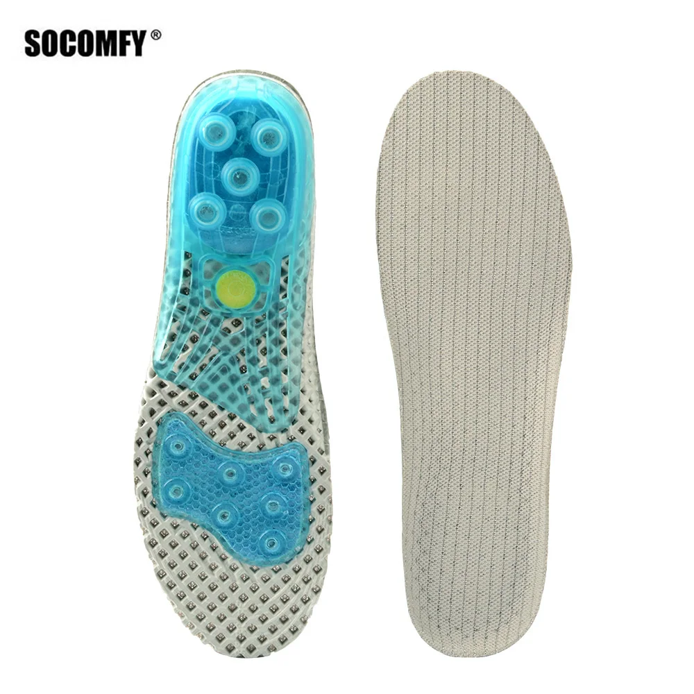 SOCOMFY силикагель стельки для кроссовок ударопрочный пружинный амортизационный