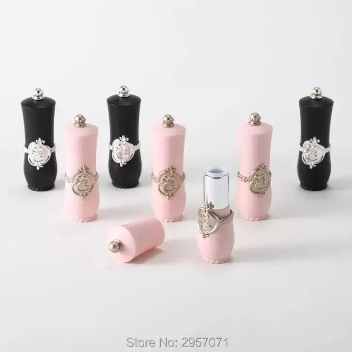 Mini DIY Empty Lipstick Tube Pink Black Makeup Lips Cosmetic Containers Packaging Refillable Bottles Wholesale 300pcs | Красота и