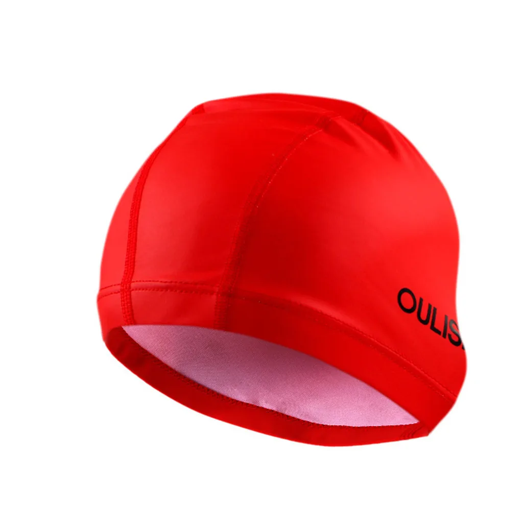 Red AUSTINBEM новинка, спортивный плавательный бассейн, свободный размер, шапка для взрослых, для плавания, мягкая, эластичная, силиконовая, для бассейна, для пляжа, для плавания, летняя шапка - Цвет: Red