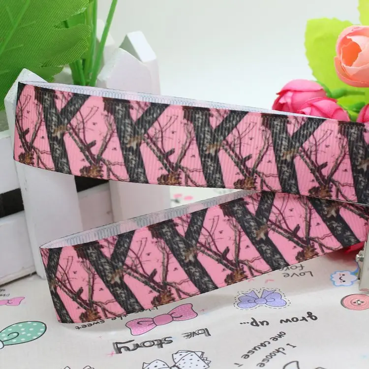 7/8 '' Камо череп напечатанный grosgrain ленты hairbow головные уборы вечерние украшения «сделай сам» оптом OEM 22 мм D187
