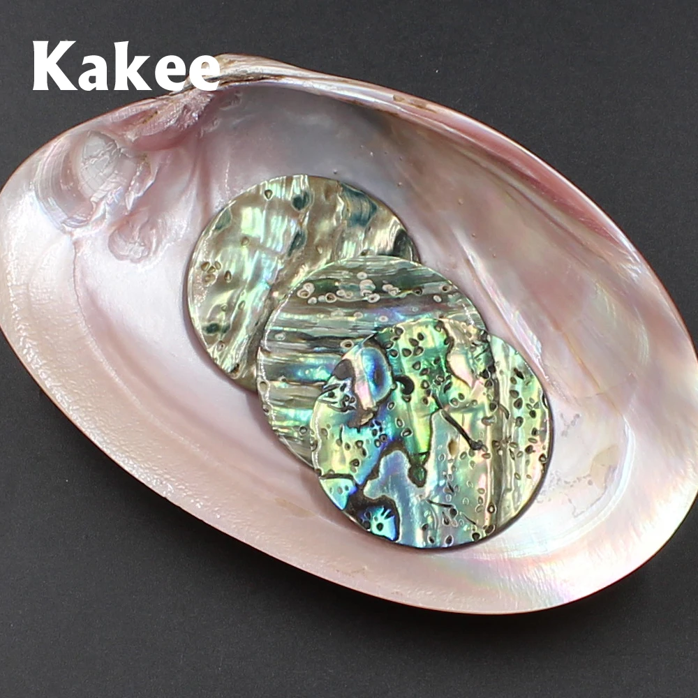 Kakee Оптовая DIY Натуральное Новой Зеландии павлин синий ушка В виде ракушки Бусины