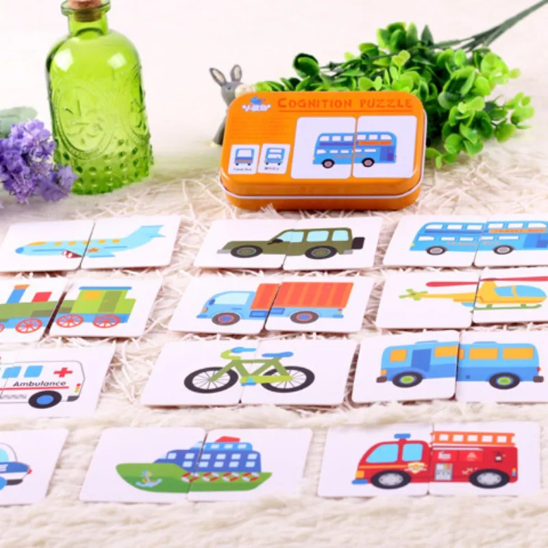 Hot Cognitive Card Learn English Word Puzzle Toy Kid Educational Toys Baby Literacy Game Learning Cards Animal Graphics | Игрушки и