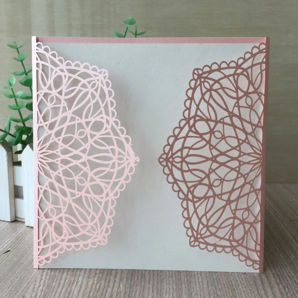 30pcs/lot Luxury Blue Exquisite Lace Card For Wedding Engagement Mother's Day Birthday Party Anniversary | Дом и сад