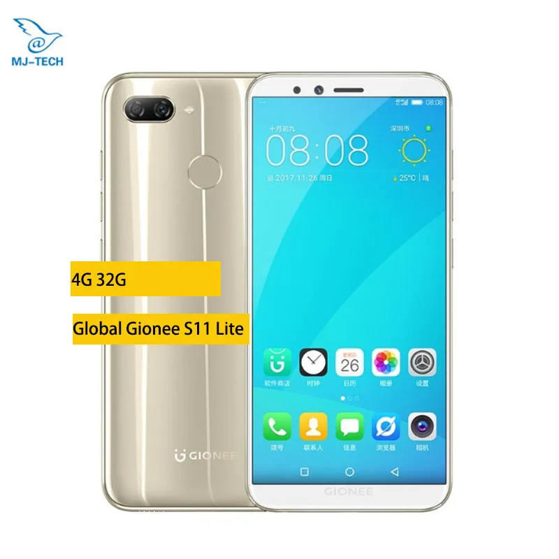 Мобильный телефон Global Gionee S11 Lite 4G 32G FDD LTE Android 7 1 Восьмиядерный процессор Snapdragon две