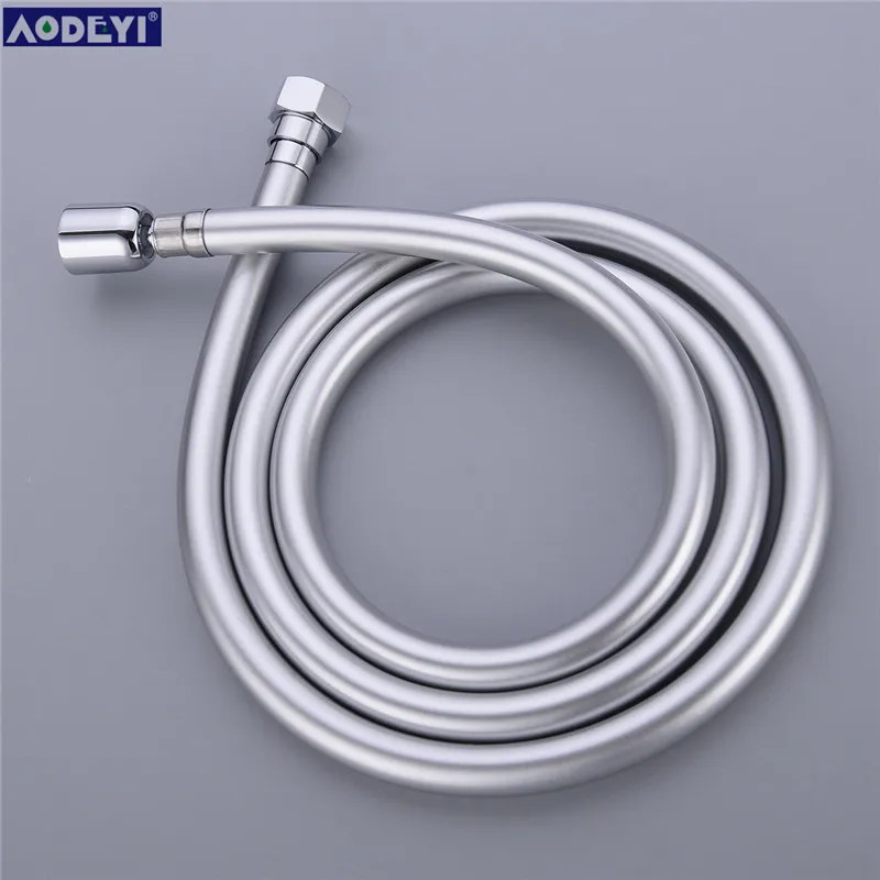 1 5m pvc flexible shower hose 360 degree winding preventing explosion proof pipes bathroom shower set accessories silver black free global shipping