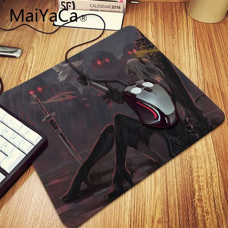 Lock Edge 18x22cm Maiyaca Nier Automata прочный резиновый коврик для мыши, Настольный коврик с клавиатурой, коврик для мыши в стиле аниме, 700x300 мм, большой игровой коврик для офисного компьютера - Цвет: Lock Edge 18x22cm