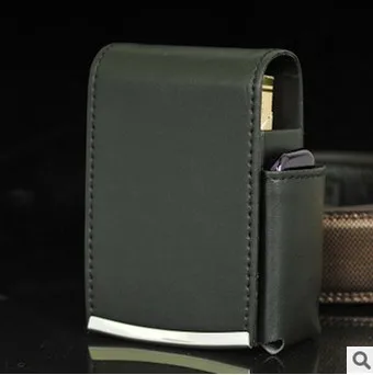 Чехол для сигарет из ПУ кожи переносной пояса чехол и зажигалок черные