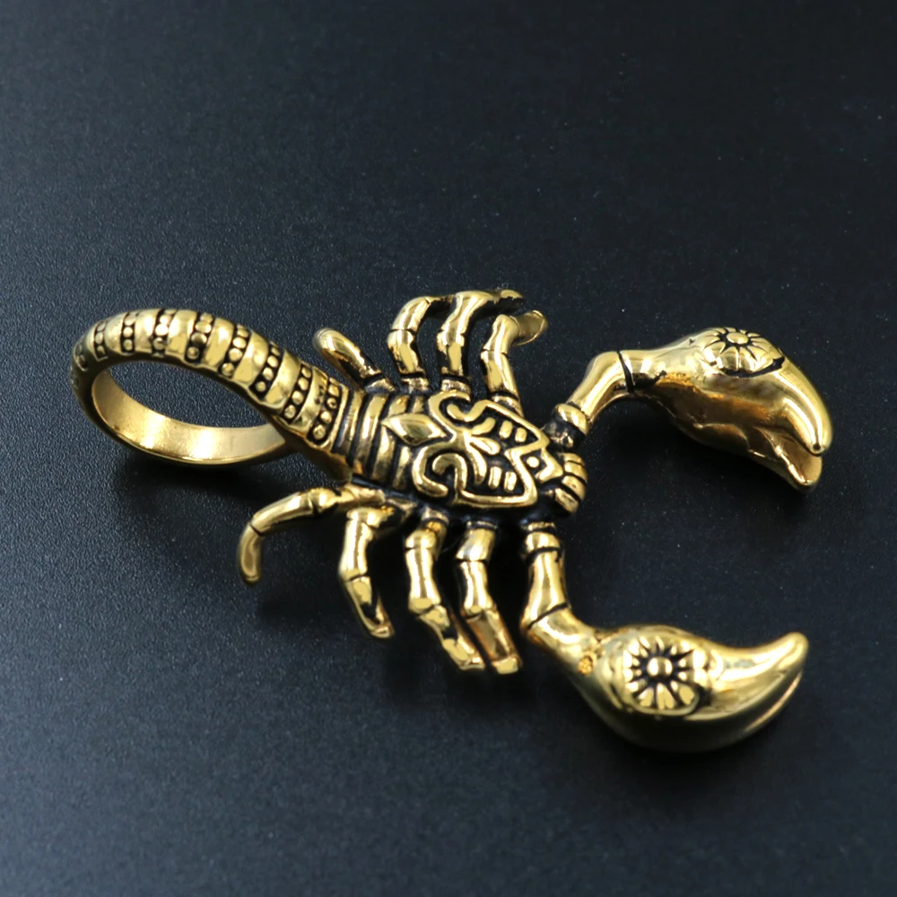 1 Promotions Stainless Steel Scorpion Pendant Necklace Animal Jewelry for Man Necklaces Men's Gift Punk Rock Wholesale | Украшения и