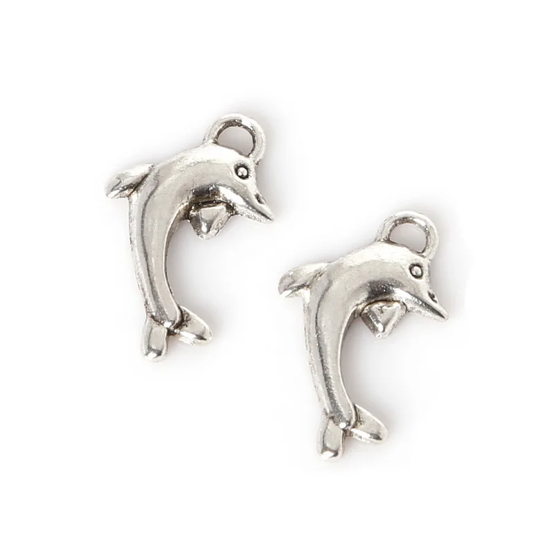 16 шт 11x19 мм цинковый сплав античные серебряные Дельфин DIY Подвески|pendant stainless|charms and