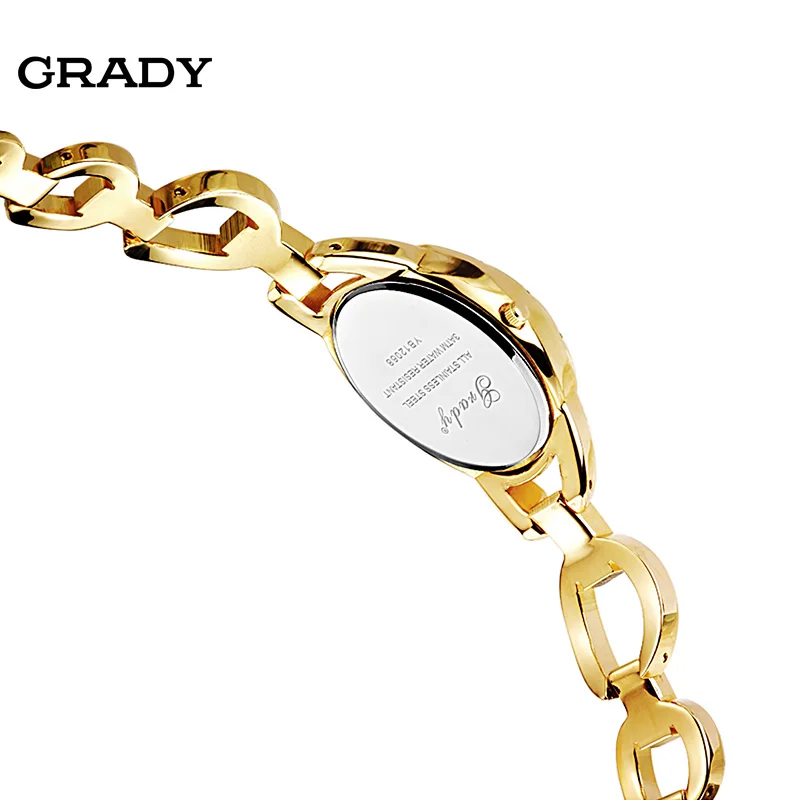 Grady модные золотые женские часы с золотым циферблатом Женские часы 3 цвета кварцевые часы