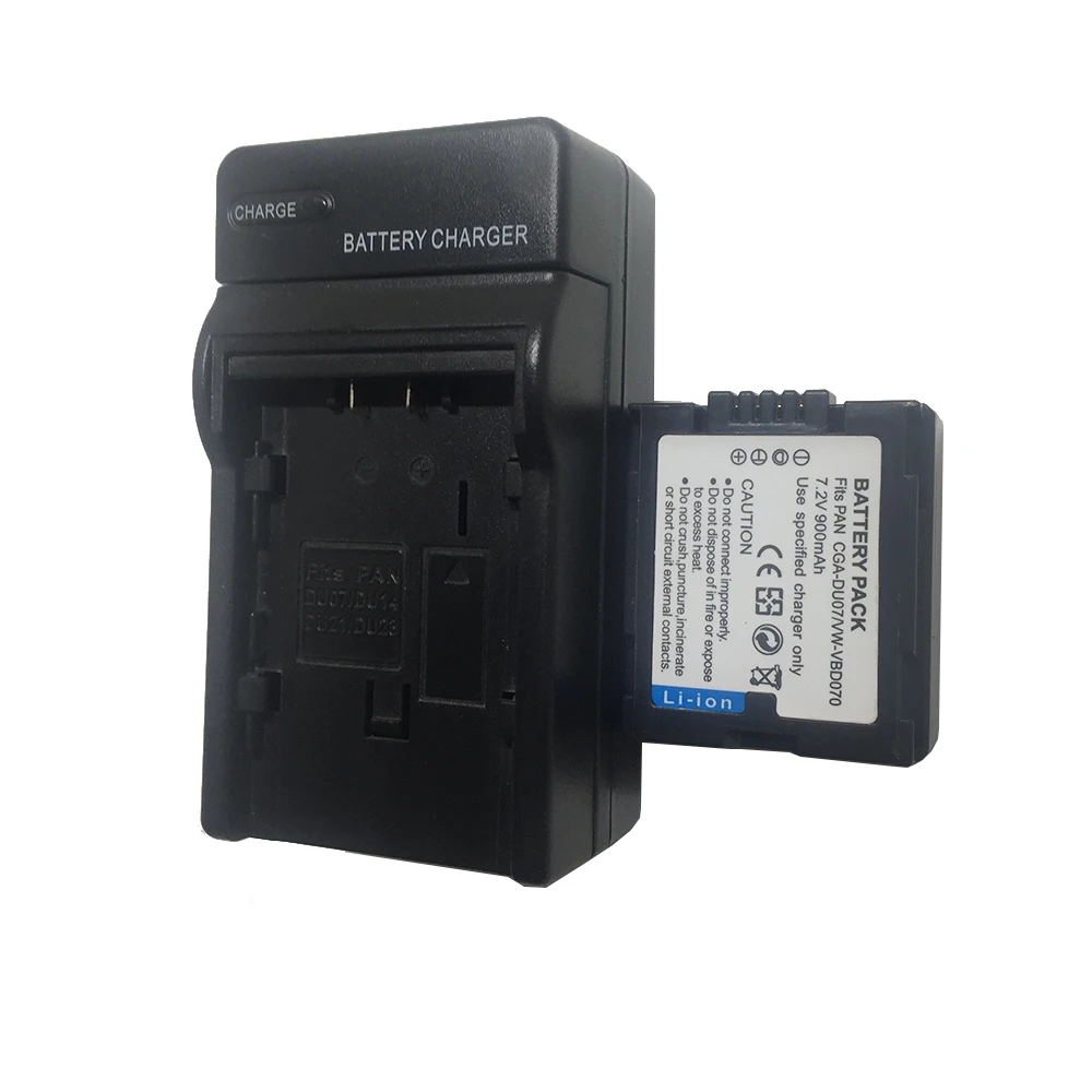 1PCS CGA-DU07 CGA DU07 VBD-070 DZ-BP07S Battery with Wall Charger For Panasonic CGA-DU06 CGA-DU07A DZ-BD70A DZ-BD70 BX35 BX37E |