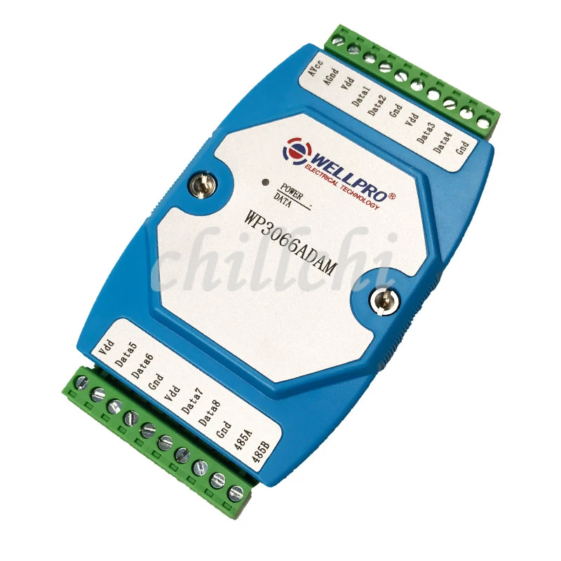 Модуль сбора температуры DS18B20, 8-полосный RS485 MODBUS, может управляться компьютером