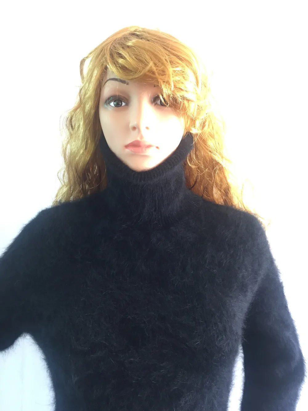 Новый женский норковый кашемировый свитер компьютерный вязаный длинный