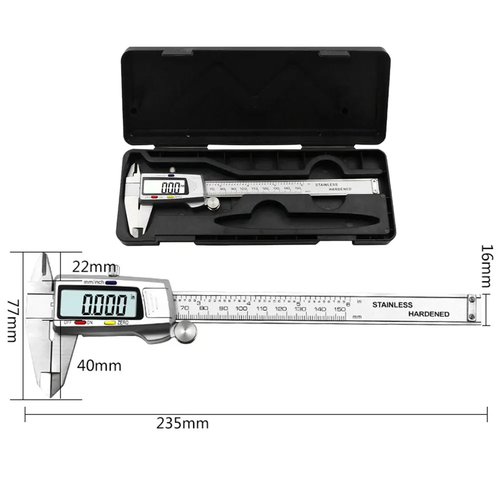 Новый точный Электронный штангенциркуль из нержавеющей стали с цифровым