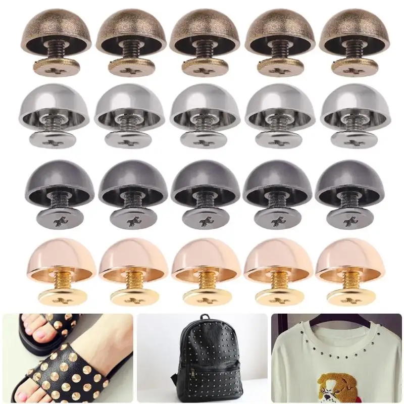 10 шт./компл. заклепки в форме гриба кожаные принадлежности для рукоделия сплав