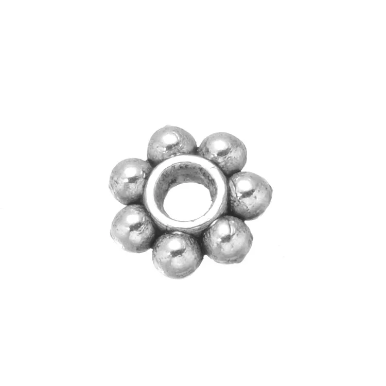 300 шт. круглые бусины в горошек металлические подходят для европейских браслетов