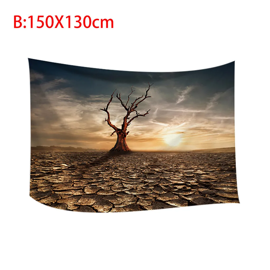 Сухой сезон печать Гобелен Мандала красивый пейзаж сцена настенный гобелен