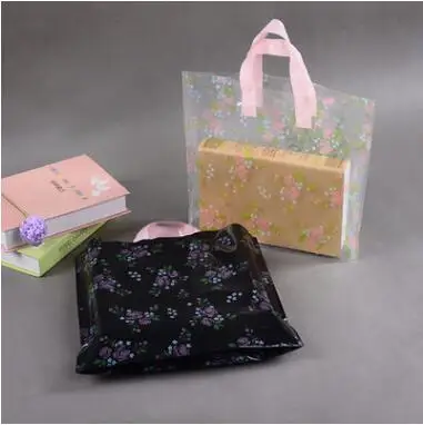 12Pcs Large Plastic Bags Clothing Boutique Gift Packaging Shopping Bag With Handle Party Candy | Дом и сад
