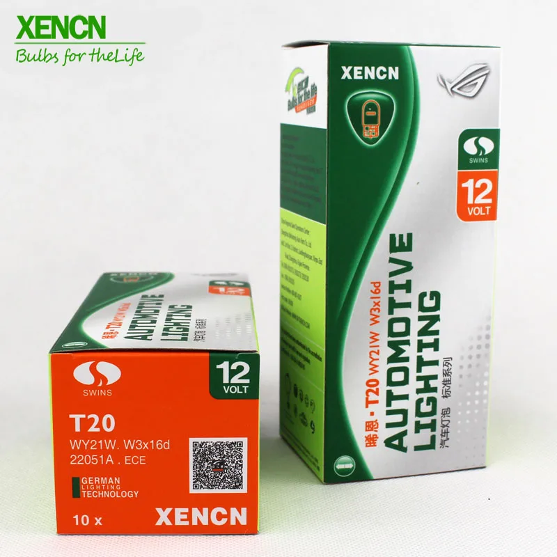 XEMCN WY21W T20 12 в 21 Вт сигнальные огни автомобиля 22051A Автомобильный Клин лампа Тормозная лампа упаковка, лампы Тормозные огни 10 шт. Новые