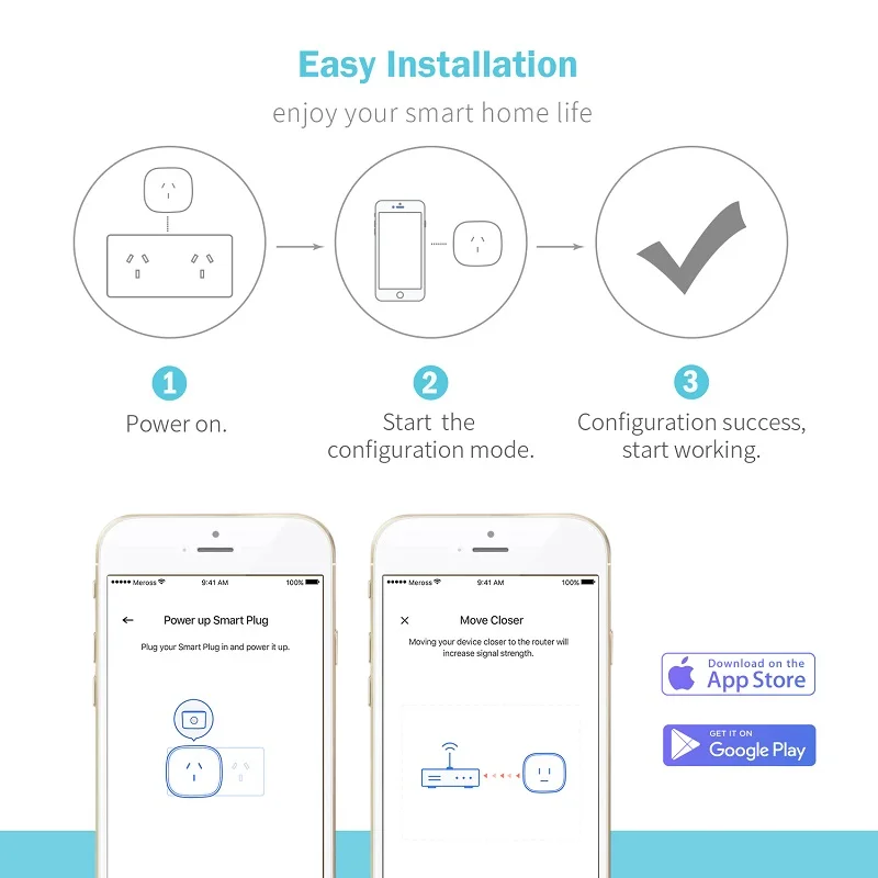 Meross MSS310AU Смарт Wi Fi устройство совместимо с Amazon Alexa Google Assistant дистанционное