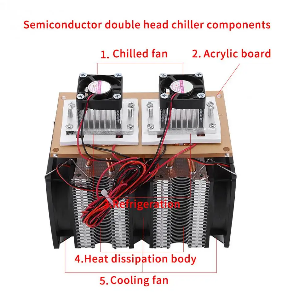 144W Dual-core Semiconductor Refrigeration Peltier Air Cooling Dehumidification Equipment