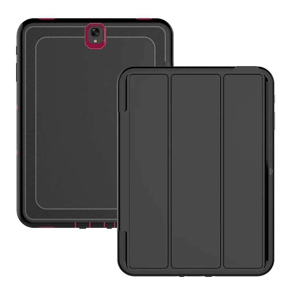 Противоударный Heavy Duty 3-складной стенд Дети чехол для Samsung Galaxy Tab S3 9,7 T820 SM-T820 T825 Smart Sleep Wake UP Чехол Funda