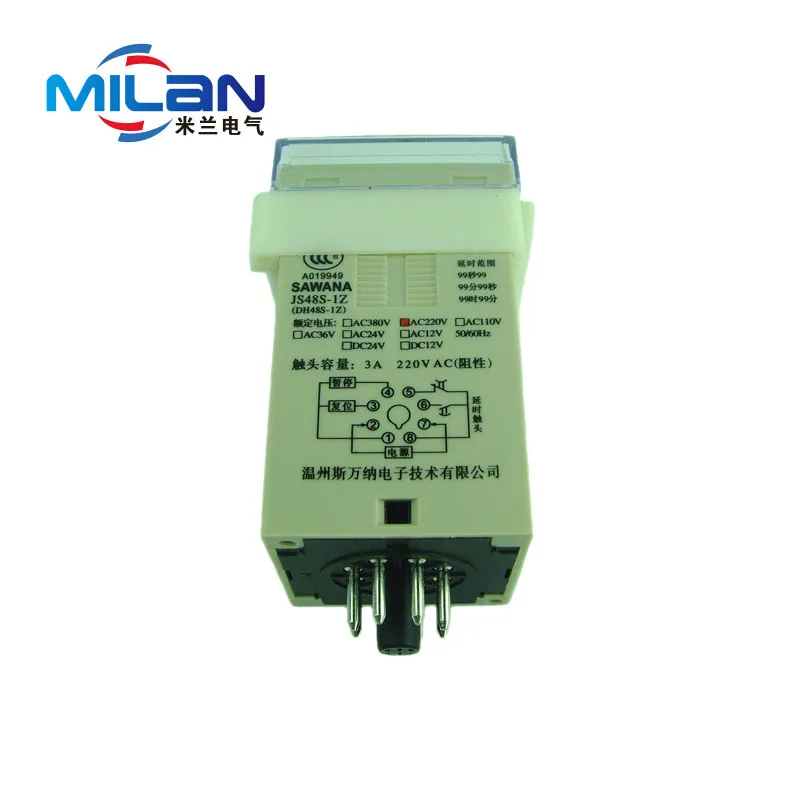 Цифровой дисплей реле времени таймер задержки 1 шт. JS48S 1Z DH48S 1Z|relay power|power on delaytime relay