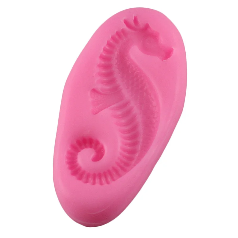 Mujiang 3D Seahorse силикванная жидкость для свечи помадка Шоколадные конфеты глины кухонные формы для выпечки DIY Украшение торта сахарата инструменты