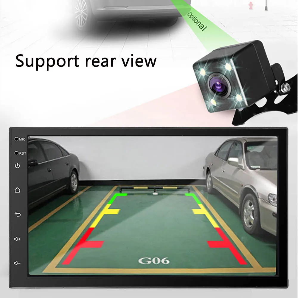 2 Din Android 8 1 gps навигация автомобильное радио стерео 7 &quot1024*600 Универсальный