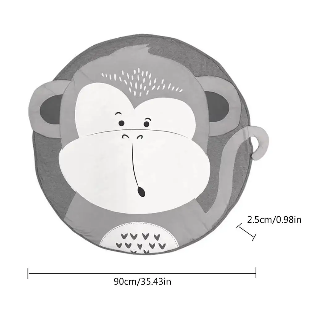 Хлопковый игровой коврик для детей ползания с принтом обезьяны украшение