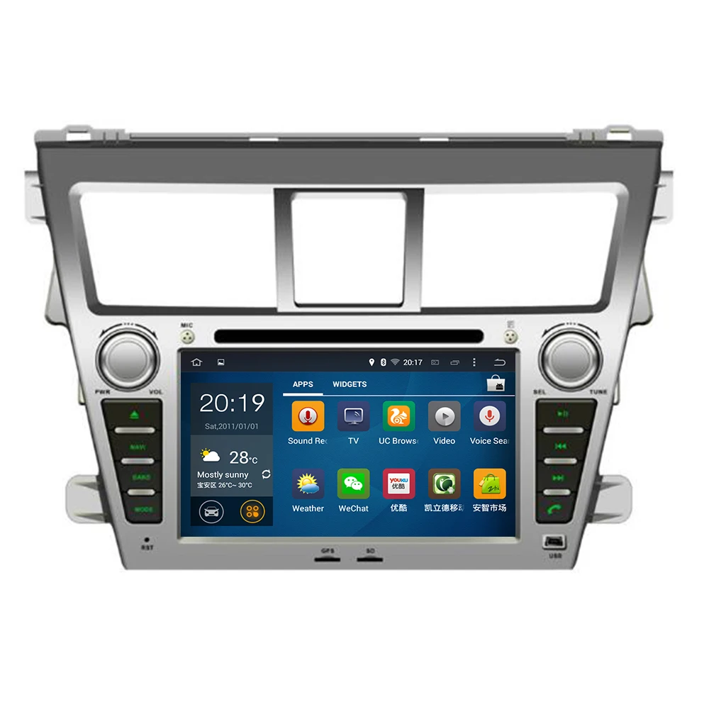 Восемь ядер Android 10 Два Din Автомобильный dvd плеер Satnav для TOYOTA Vios Belta Yaris седан