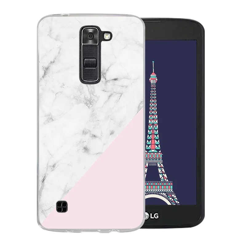 Soft Silicone Back Cover Color Stone Pattern Coqa for LG K7/Tribute 5 LS675/X210 X210DS Phone Case For K7 Shell |