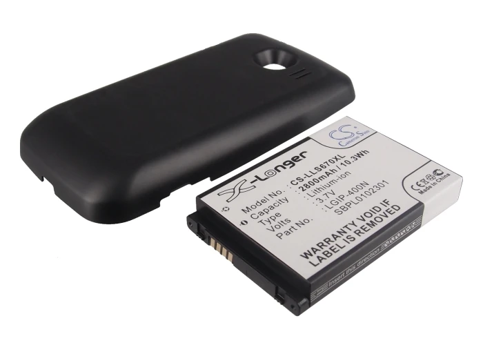 

Аккумулятор Cameron Sino на 2800 мА · ч, SBPL0102301 для LG LS670, Optimus S
